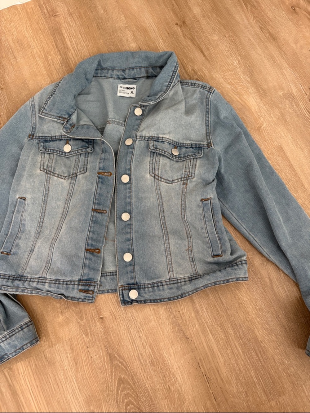 Ci Sono Light Blue Denim Jacket - Button Front